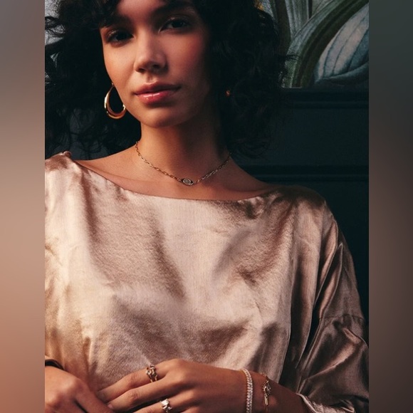 Sterling ForeverWilda Evil Eye Pendant Necklace 14 k NWT 16”-(2” - Picture 7 of 10